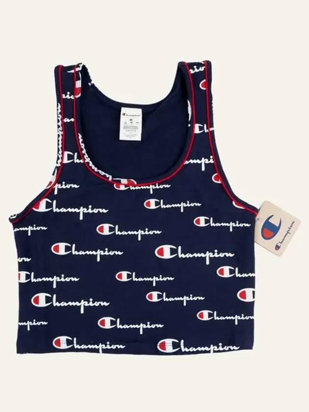 Cropped Cami Top Sleeveless Navy WL399P5503179E - CHAMPION - BALAAN 6