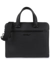 Double Pocket Zipper Briefcase Black - SALVATORE FERRAGAMO - BALAAN 7