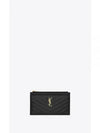 Monogram Small Leather Bill Pouch Bag Black - SAINT LAURENT - BALAAN 2