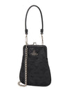 ORB Chain Satin Cross Bag Black - VIVIENNE WESTWOOD - BALAAN 3