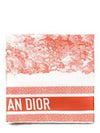 Toile de Jouy Sauvage 90 Square Scarf White Coral - DIOR - BALAAN 6