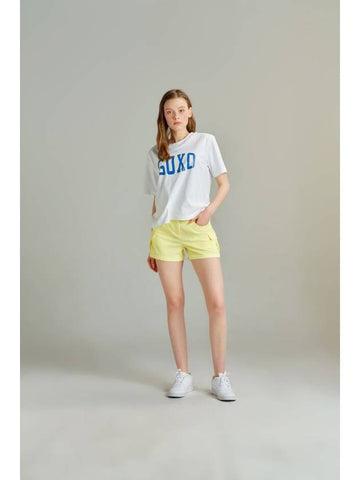 Heart Attack Side Pocket Short Pants Yellow - GOXO - BALAAN 1