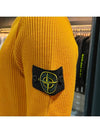 Wappen Patch Crew Neck Ribbed Wool Knit Top Yellow - STONE ISLAND - BALAAN 7