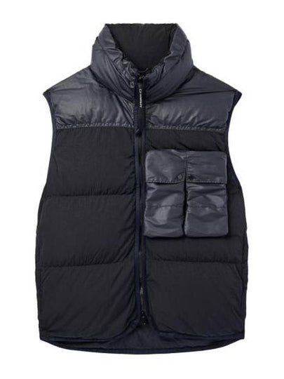 Eco Chrome-R Mixed Down Vest Navy - CP COMPANY - BALAAN 2