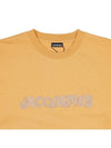 Raphia Logo Short Sleeve T-Shirt Yellow - JACQUEMUS - BALAAN 4