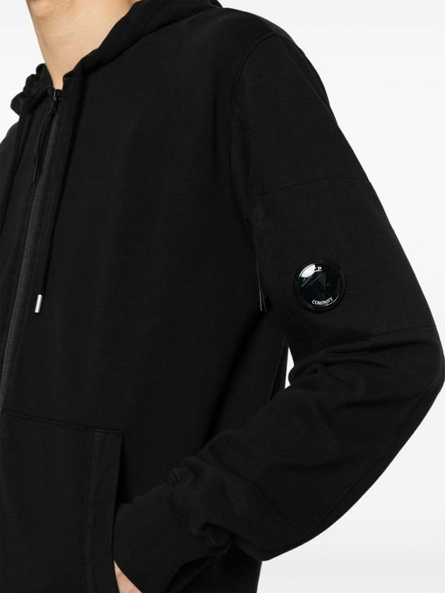 Light Fleece Zip Up Hoodie Black - CP COMPANY - BALAAN 7