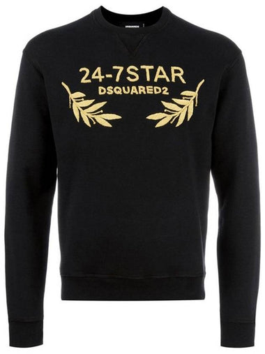 Embroidery Patch Sweatshirt Black - DSQUARED2 - BALAAN 1