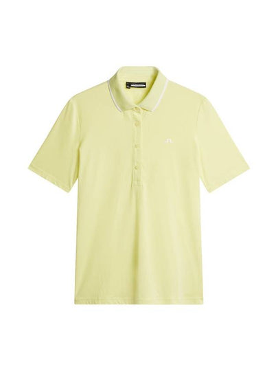 Mindy Polo Short Sleeve T-Shirt Pale Lime Yellow - J.LINDEBERG - BALAAN 2