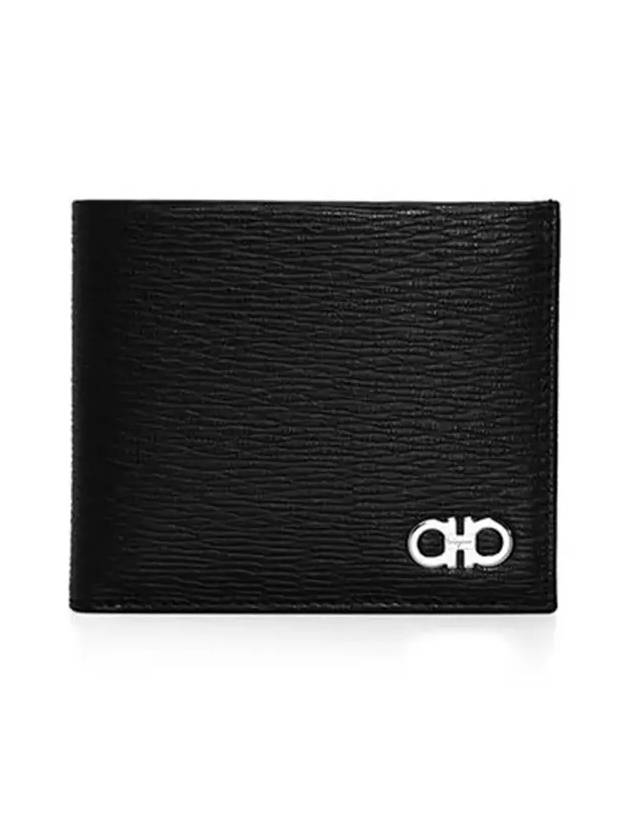 Gancini Half Wallet Black - SALVATORE FERRAGAMO - BALAAN 5