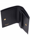 Vitello Triangular Logo Half Wallet Black - PRADA - BALAAN 7