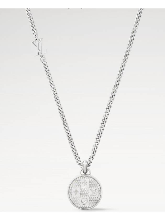 Damier Staples Pendant Necklace - LOUIS VUITTON - BALAAN 1