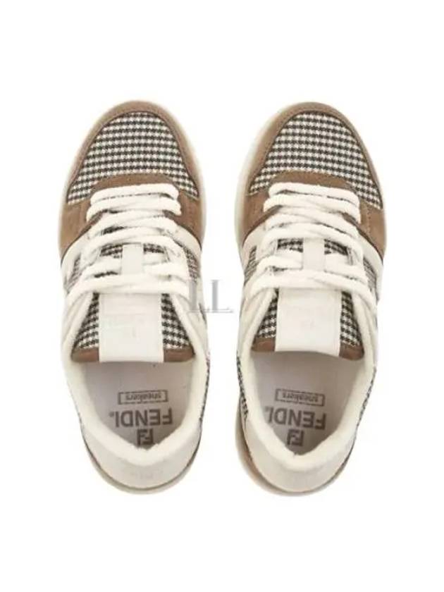 FF Logo Low-Top Sneakers Brown - FENDI - BALAAN 2