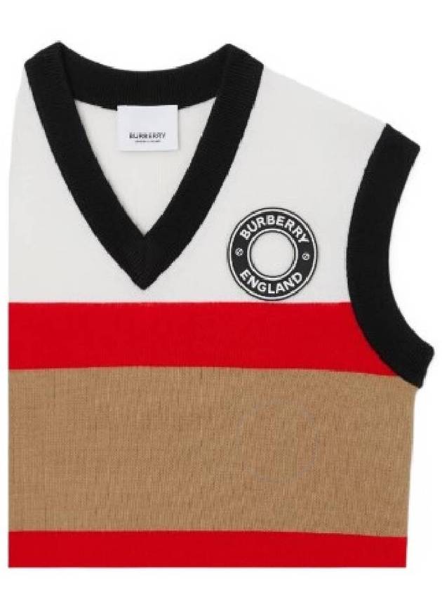 Burberry Logo Patch V Neck Vest Size 4Y - BURBERRY - BALAAN 3