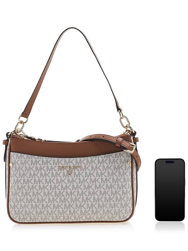 Jet Set Medium Logo Shoulder Bag Vanilla - MICHAEL KORS - BALAAN 7