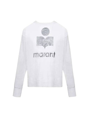 Klowia Logo Print Linen Sweatshirt White - ISABEL MARANT - BALAAN 1