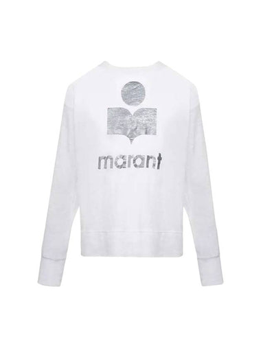 Klowia Logo Print Linen Sweatshirt White - ISABEL MARANT - BALAAN 1