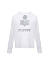 Klowia Logo Print Linen Sweatshirt White - ISABEL MARANT - BALAAN 1