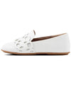 Lena Entwined Loops Leather Loafers Bright White - FITFLOP - BALAAN 4