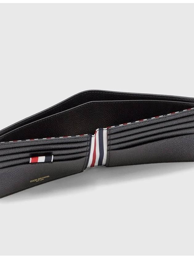 Tricolor Signature Stripe Caviar Leather Wallet Half Wallet - THOM BROWNE - BALAAN 3