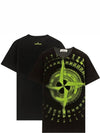 Graphic Logo Cotton Short Sleeve T-Shirt Black - STONE ISLAND - BALAAN 2