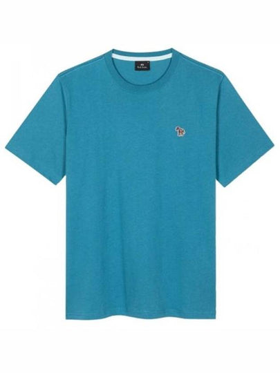 Zebra Logo Cotton Short Sleeve T-Shirt Blue - PAUL SMITH - BALAAN 2