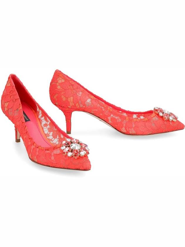 Crystal Lace Pumps Heel Red - DOLCE&GABBANA - BALAAN 4