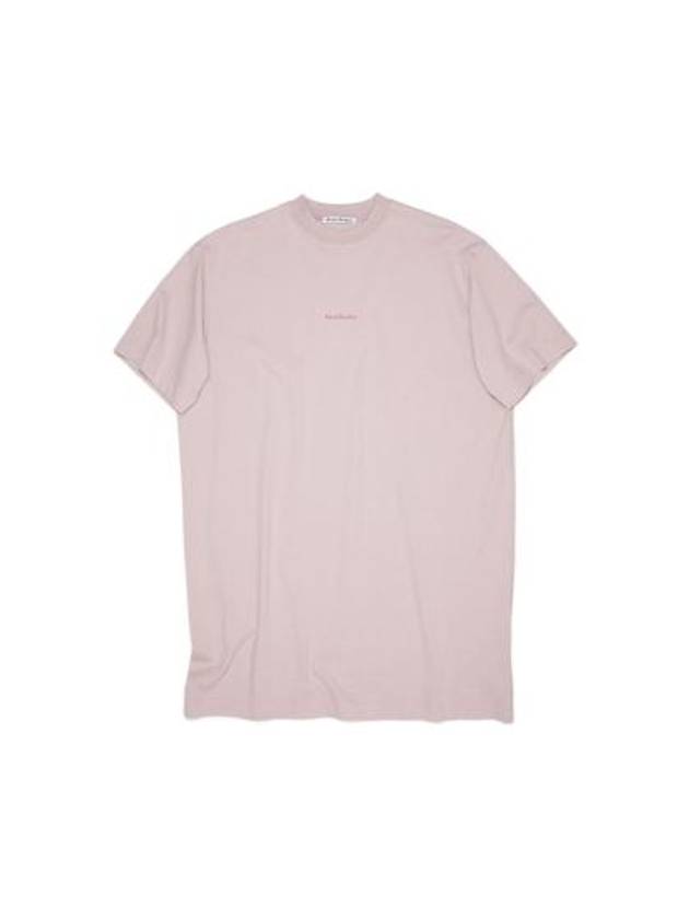 Logo Cotton T-Shirt Short Dress Pink - ACNE STUDIOS - BALAAN 2