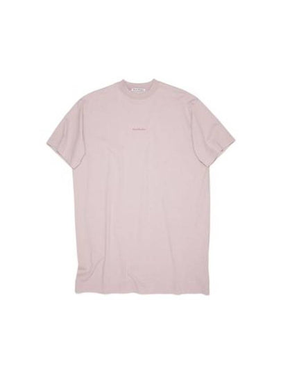 Logo Cotton T-Shirt Short Dress Pink - ACNE STUDIOS - BALAAN 2