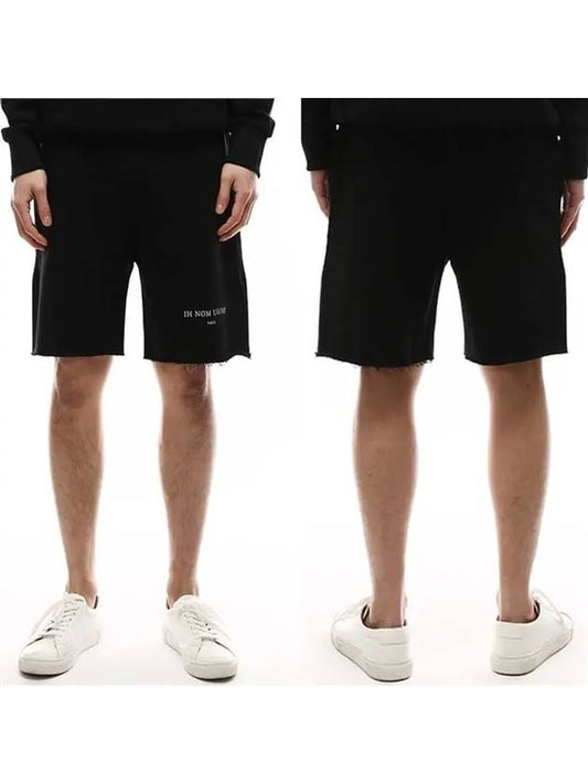 Logo Sweat Banding Shorts Black NUS20301 - IH NOM UH NIT - BALAAN 1