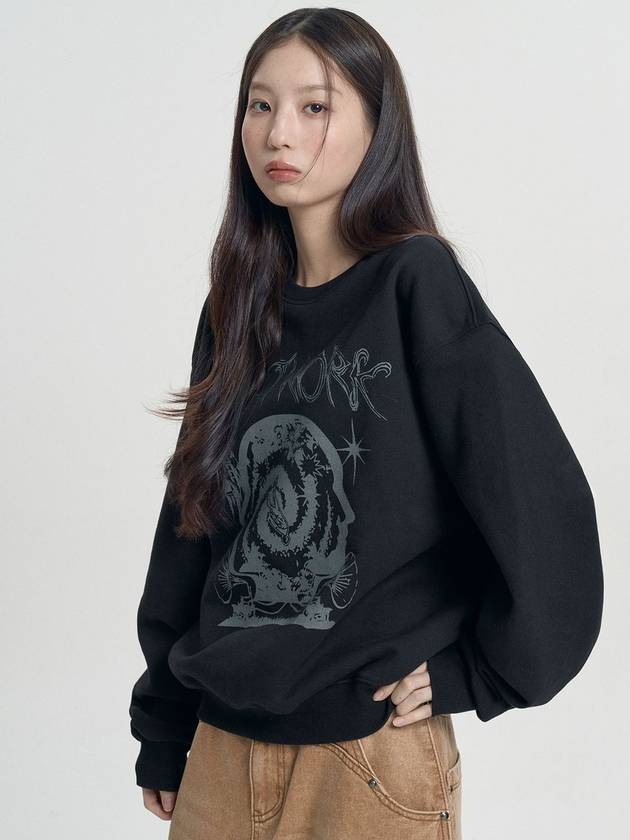 Graphic Noise Network Sweatshirt Black - MOO - BALAAN 2