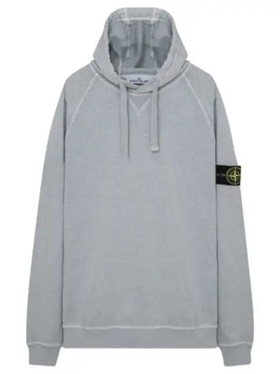 Men's Waffen Patch OLD Treatment Cotton Hoodie Sky Blue - STONE ISLAND - BALAAN 2