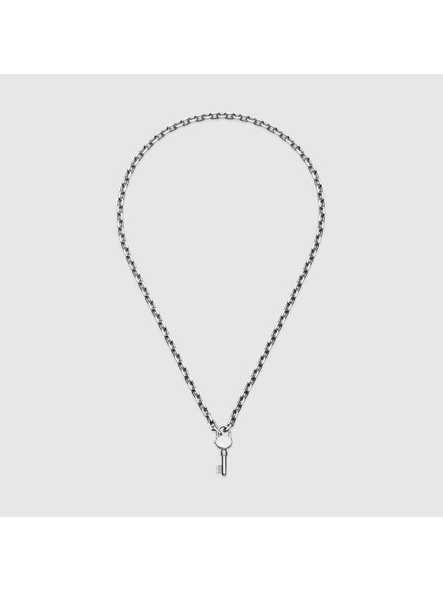 Trademark Chain Necklace Silver - GUCCI - BALAAN 3