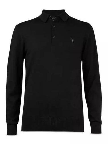 Men s Collar Long Sleeve T Shirt MD170H BLACK - ALLSAINTS - BALAAN 1