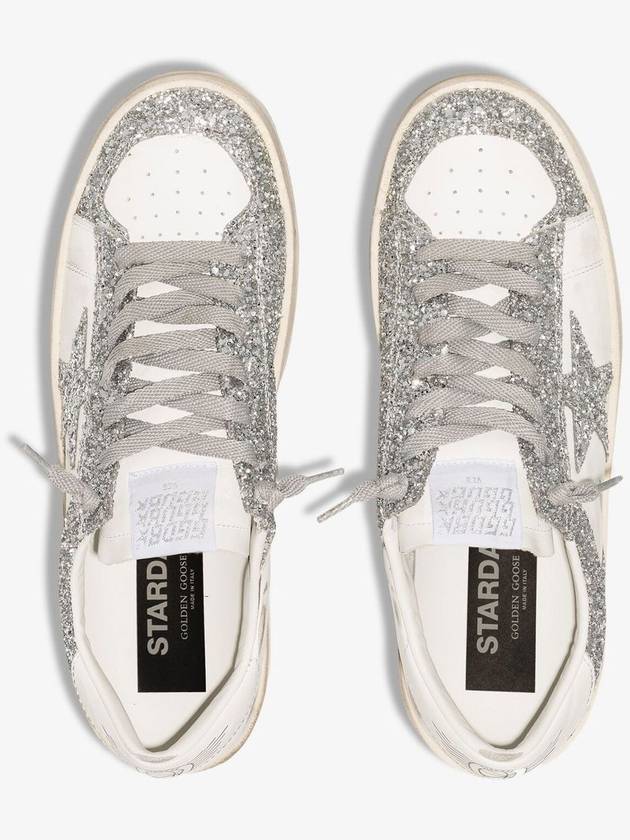 Stardan Glitter Low Top Sneakers Silver - GOLDEN GOOSE - BALAAN 10