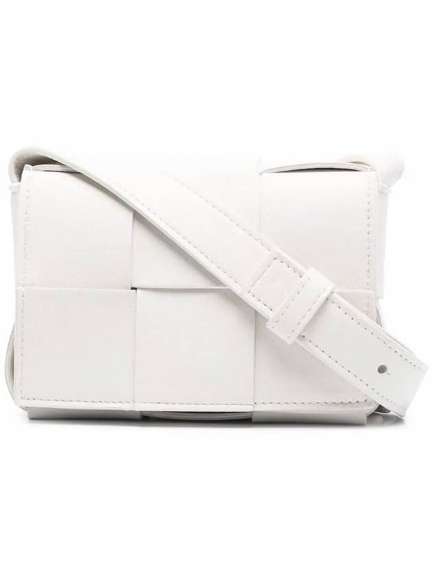 Intrecciato Cassette Small Cross Bag White - BOTTEGA VENETA - BALAAN 3