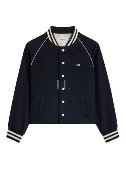 Triomphe Teddy Wool Jacket Navy - CELINE - BALAAN 2