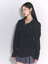 Stripe Oversized Shirts Black - GYEOL - BALAAN 3