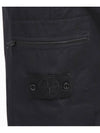 Regular Fit Cargo Cotton Canvas Straight Pants Black - STONE ISLAND - BALAAN 7