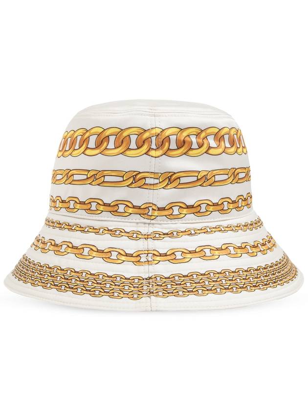 Versace Hat With Versace Treasure Print, Women's, Cream - VERSACE - BALAAN 3