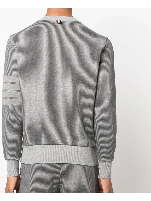 4 Bar Crew Neck Sweatshirt Grey - THOM BROWNE - BALAAN 4