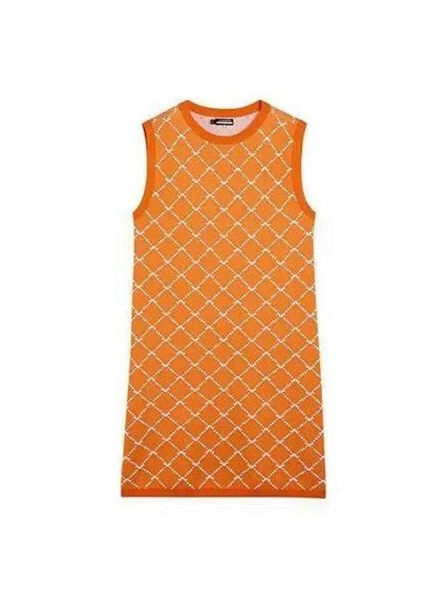 Women Fiona Knit Dress Orange AWSD08122 - J.LINDEBERG - BALAAN 1