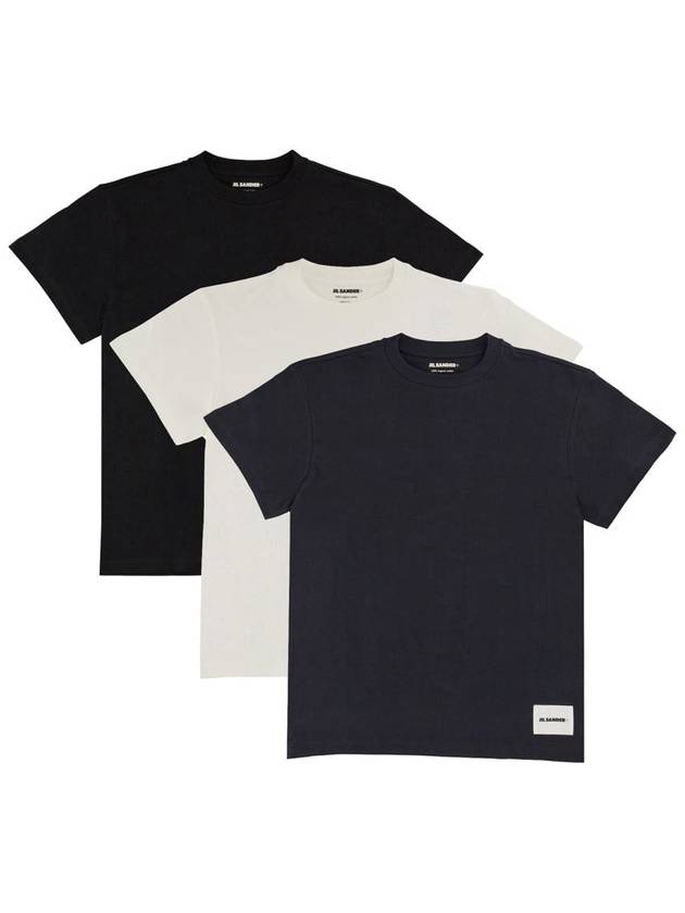 3 Pack Organic Cotton Short Sleeves T-shirt - JIL SANDER - BALAAN 3