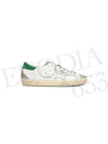 Superstar Green Heel Tab Leather Sneakers White - GOLDEN GOOSE - BALAAN 7