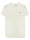 Logo Short Sleeve Ivory 3G010013J001 - VIVIENNE WESTWOOD - BALAAN 1