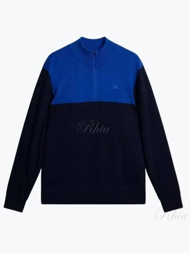 Jeff Half Zip Windbreaker Knit Top Jl Navy - J.LINDEBERG - BALAAN 2