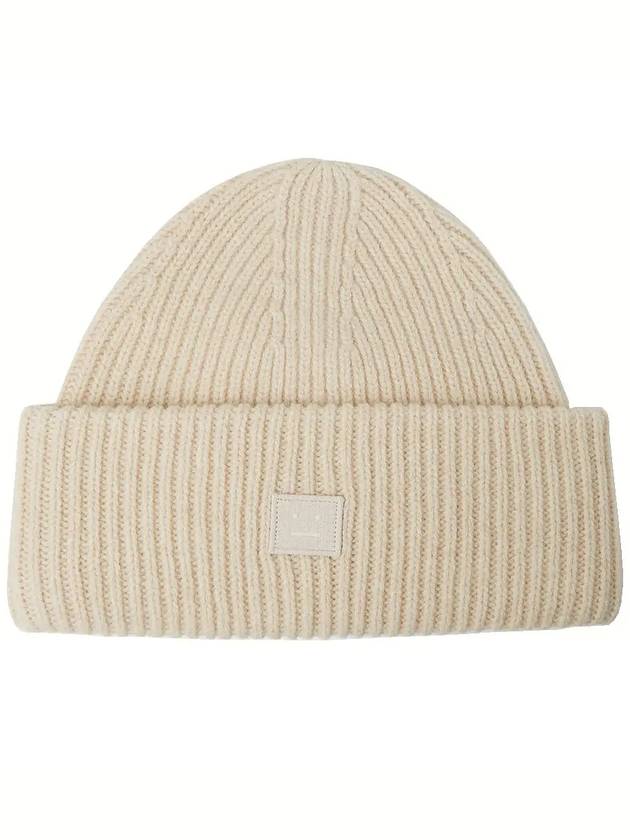 Small Face Logo Beanie Oatmeal Melange - ACNE STUDIOS - BALAAN 3