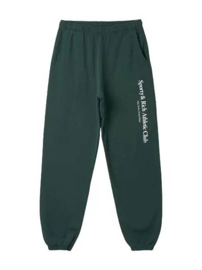 Casual Athletic Club Cotton Track Pants Green - SPORTY & RICH - BALAAN 2