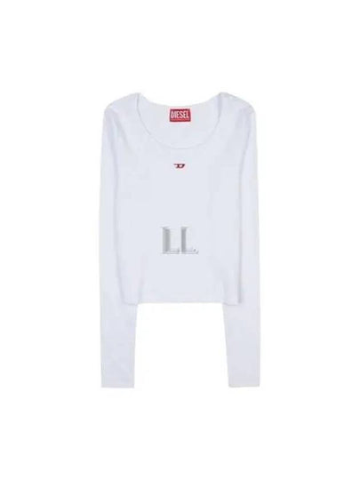 T Ballet D Logo Long Sleeve T-Shirt White - DIESEL - BALAAN 2