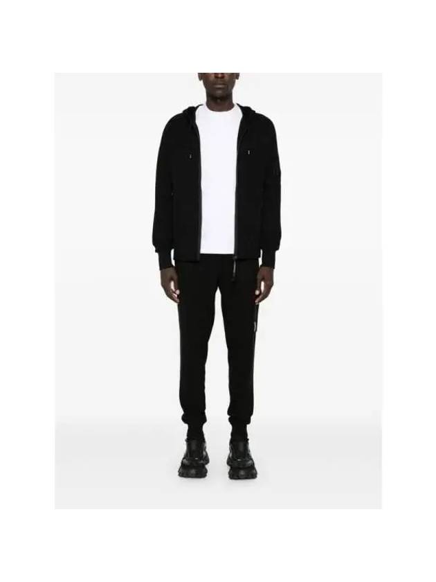 Diagonal Raised Fleece Hooded Jacket Black - CP COMPANY - BALAAN 3