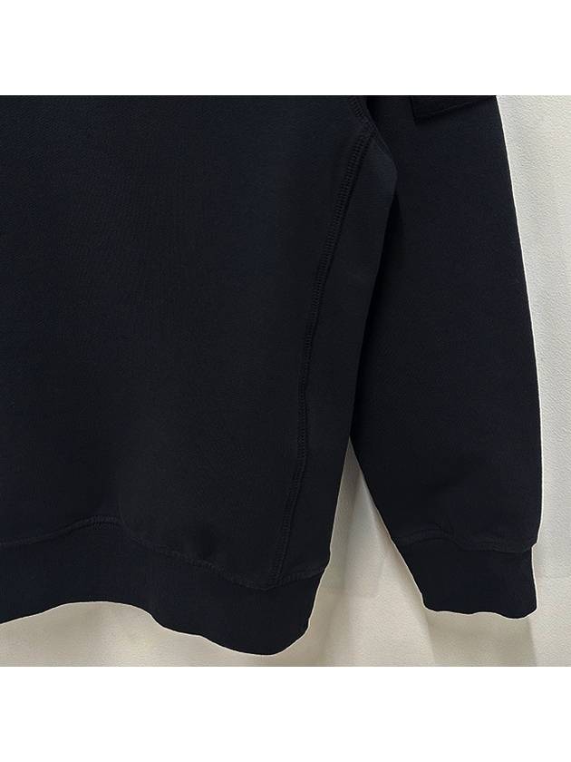 Wappen Patch Cotton Sweatshirt Black - STONE ISLAND - BALAAN 5